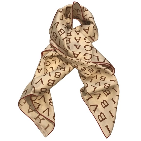 小物 BVLGARI Silk Scarf Black Silk Heritage Scarf 246221 | Bvlgari
